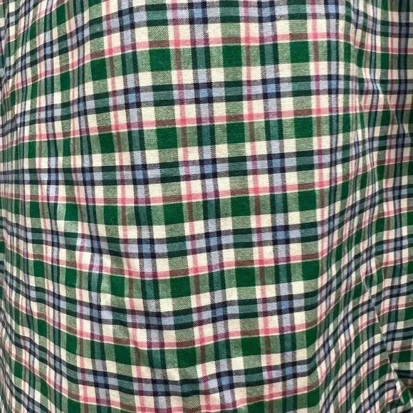 Ralph Lauren Men's M Green Checkered Long Sleeve Stretch Cotton Button-Up Shirt - Picture 4 of 8